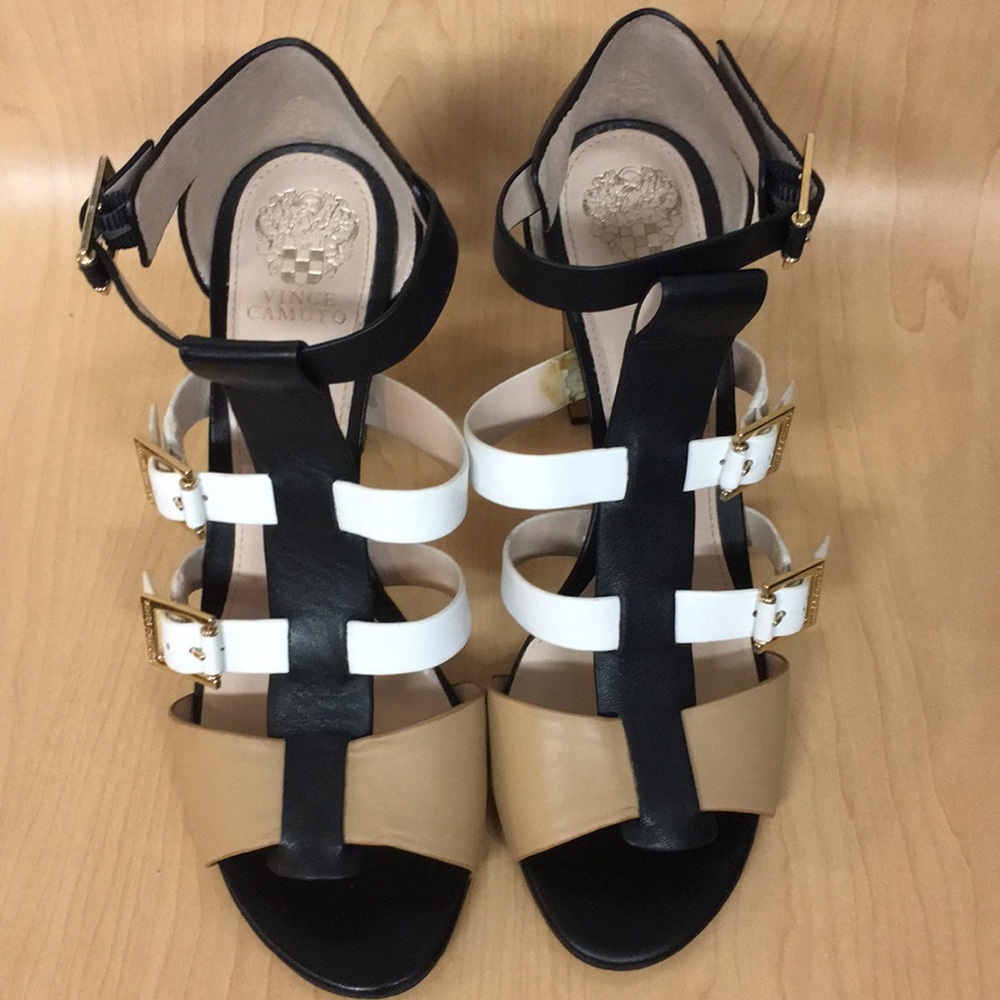 Vince Camuto multi strap heels 9.5 worn once